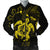 Hawaiian Map Kanaka Hibiscus Turtle Yellow Polynesian Bomber Jacket - AH Black Unisex - Polynesian Pride