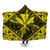 Hawaiian Map Kanaka Hibiscus Yellow Polynesian Hooded Blanket - AH Hooded Blanket White - Polynesian Pride
