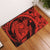 Hawaiian Map Kanaka Honu Hibiscus Globular Polynesian Door Mat Red AH Door Mat Red - Polynesian Pride