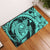 Hawaiian Map Kanaka Honu Hibiscus Globular Polynesian Door Mat Turquoise AH Door Mat Turquoise - Polynesian Pride