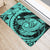 Hawaiian Map Kanaka Honu Hibiscus Globular Polynesian Door Mat Turquoise AH - Polynesian Pride