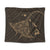 Hawaiian Map Kanaka Manta Ray Polynesian Tapestry Gold - AH Wall Tapestry Black - Polynesian Pride