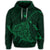 Hawaiian Map Kanaka Manta Ray Polynesian Hoodie Green - Polynesian Pride