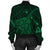 Hawaiian Map Kanaka Manta Ray Polynesian Bomber Jacket Green - AH - Polynesian Pride