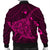 Hawaiian Map Kanaka Manta Ray Polynesian Bomber Jacket Pink - AH - Polynesian Pride