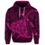 Custom Hawaiian Map Kanaka Manta Ray Polynesian Hoodie Pink - Polynesian Pride