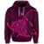 Hawaiian Map Kanaka Manta Ray Polynesian Hoodie Pink - Polynesian Pride