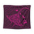 Hawaiian Map Kanaka Manta Ray Polynesian Tapestry Pink - AH Wall Tapestry Black - Polynesian Pride