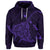 Custom Hawaiian Map Kanaka Manta Ray Polynesian Hoodie Purple - Polynesian Pride