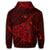 Hawaiian Map Kanaka Manta Ray Polynesian Hoodie Red - Polynesian Pride