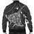 Hawaiian Map Kanaka Manta Ray Polynesian Bomber Jacket White - AH - Polynesian Pride