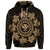 Custom Hawaiian Map Kanaka Turtles Circle Style Gold Polynesian Hoodie - Polynesian Pride