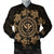 Hawaiian Map Kanaka Turtles Circle Style Gold Polynesian Bomber Jacket - AH Black Unisex - Polynesian Pride