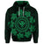 Custom Hawaiian Map Kanaka Turtles Circle Style Green Polynesian Hoodie - Polynesian Pride