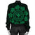 Hawaiian Map Kanaka Turtles Circle Style Green Polynesian Bomber Jacket - AH - Polynesian Pride