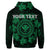 Custom Hawaiian Map Kanaka Turtles Circle Style Green Polynesian Hoodie - Polynesian Pride