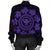 Hawaiian Map Kanaka Turtles Circle Style Purple Polynesian Bomber Jacket - AH - Polynesian Pride