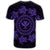 Hawaiian Map Kanaka Turtles Circle Style Purple Polynesian T Shirt - Polynesian Pride