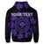 Custom Hawaiian Map Kanaka Turtles Circle Style Purple Polynesian Hoodie - Polynesian Pride