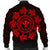 Hawaiian Map Kanaka Turtles Circle Style Red Polynesian Bomber Jacket - AH - Polynesian Pride