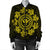 Hawaiian Map Kanaka Turtles Circle Style Yellow Polynesian Bomber Jacket - AH - Polynesian Pride