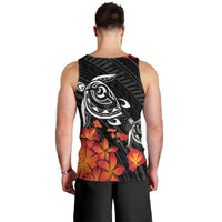 Hawaiian Map Kanaka Turtles Hibiscus Plumeria Tank Top - AH - Polynesian Pride