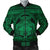 Hawaiian Map Madame Pele Kanaka Plumeria Polynesian Bomber Jacket Green AH Black Unisex - Polynesian Pride