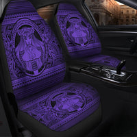Hawaiian Map Madame Pele Kanaka Plumeria Polynesian Car Seat Covers Purple AH - Polynesian Pride