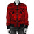 Hawaiian Map Madame Pele Kanaka Plumeria Polynesian Bomber Jacket Red AH - Polynesian Pride