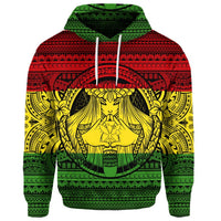Custom Hawaiian Map Madame Pele Kanaka Plumeria Polynesian Hoodie Reggae - Polynesian Pride