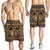 Hawaiian Map Madame Pele Mauna Kea Plumeria Polynesian Men's Shorts Gold AH - Polynesian Pride