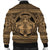 Hawaiian Map Madame Pele Mauna Kea Plumeria Polynesian Bomber Jacket Gold AH - Polynesian Pride