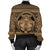 Hawaiian Map Madame Pele Mauna Kea Plumeria Polynesian Bomber Jacket Gold AH - Polynesian Pride