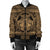 Hawaiian Map Madame Pele Mauna Kea Plumeria Polynesian Bomber Jacket Gold AH - Polynesian Pride