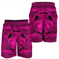 Hawaiian Map Madame Pele Mauna Kea Plumeria Polynesian Men's Shorts Pink AH - Polynesian Pride