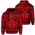 Hawaiian Map Madame Pele Mauna Kea Plumeria Polynesian Hoodie Red Unisex Art - Polynesian Pride