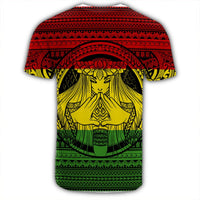 Hawaiian Map Madame Pele Mauna Kea Plumeria Polynesian T Shirt Reggae - Polynesian Pride