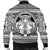 Hawaiian Map Madame Pele Mauna Kea Plumeria Polynesian Bomber Jacket White AH - Polynesian Pride