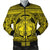 Hawaiian Map Madame Pele Mauna Kea Plumeria Polynesian Bomber Jacket Yellow AH Black Unisex - Polynesian Pride