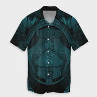 Hawaiian Map Madame Pele Polynesian Hawaiian Shirt Blue AH Unisex Black - Polynesian Pride