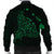 Hawaiian Map Manta Ray Green Polynesian Bomber Jacket - AH - Polynesian Pride