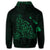 Hawaiian Map Manta Ray Green Polynesian Hoodie - Polynesian Pride