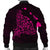 Hawaiian Map Manta Ray Pink Polynesian Bomber Jacket - AH - Polynesian Pride