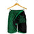 Hawaiian Map Manta Ray Polynesian Men's Shorts - Green - Circle Style - AH - Polynesian Pride