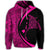 Hawaiian Map Manta Ray Polynesian Hoodie Pink - Polynesian Pride