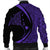 Hawaiian Map Manta Ray Polynesian Bomber Jacket - Purple - Circle Style - AH - Polynesian Pride