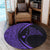 Hawaiian Map Manta Ray Polynesian Round Carpet - Purple - Circle Style - AH - Polynesian Pride