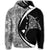 Hawaiian Map Manta Ray Polynesian Hoodie White Circle Style - Polynesian Pride