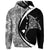 Custom Hawaiian Map Manta Ray Polynesian Hoodie White Circle Style - Polynesian Pride