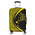 Hawaiian Map Manta Ray Polynesian Luggage Covers - Yellow - Circle Style - AH Black - Polynesian Pride